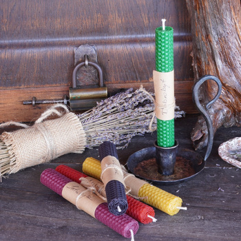 ZIELONA ŚWIECA RYTUALNA - DOBROBYT